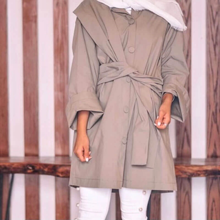 Picture of Victoria Olive Shirt from Lulwa Al Khattaf