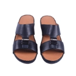 Picture of Black Plain Slippers St Mario For Men