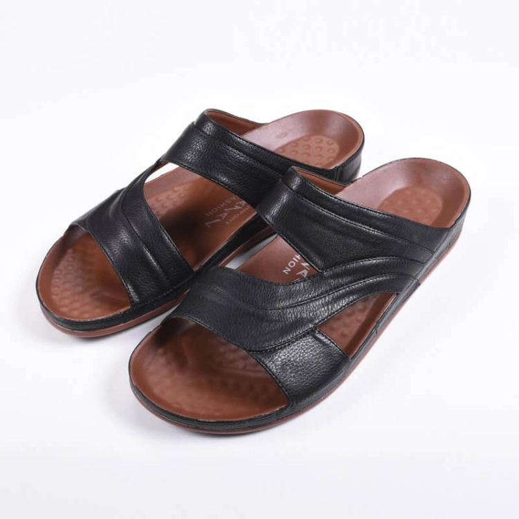 Picture of Black Slippers Gazal Model 410 For Men