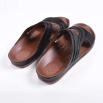 Picture of Black Slippers Gazal Model 410 For Men
