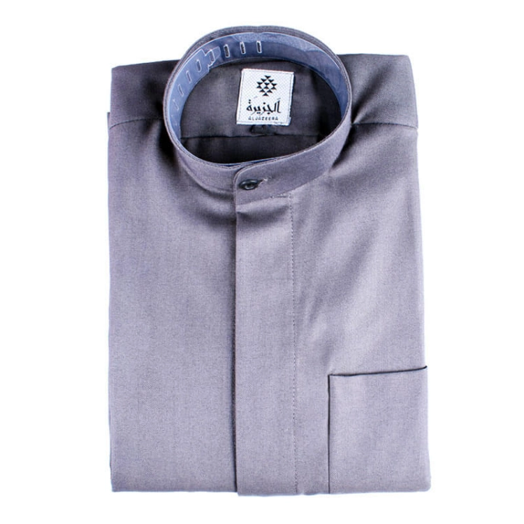 Picture of Dark Gray Winter Dishdasha Al Jazeera For Men (With Name Embroidery)