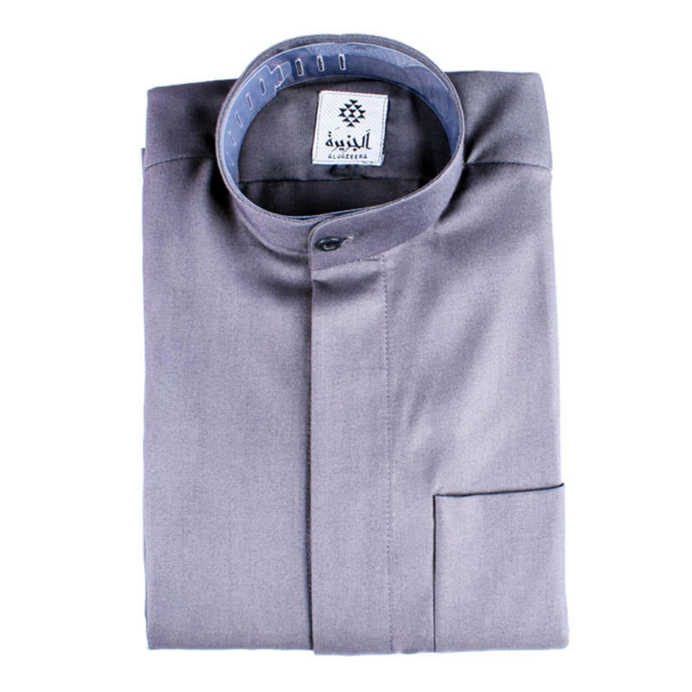Picture of Al Jazeera Dark Grey Winter Dishdasha for Boys (With Name Embroidery)