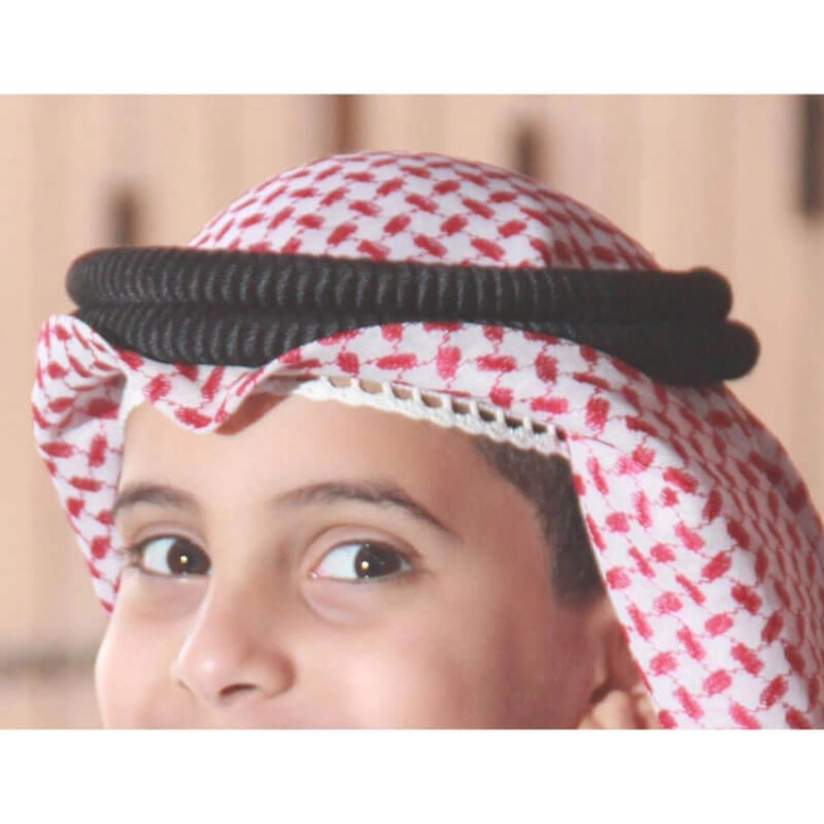 Picture of Ready-Made Shemagh sewn with Agal for Boys (With Name Embroidery)