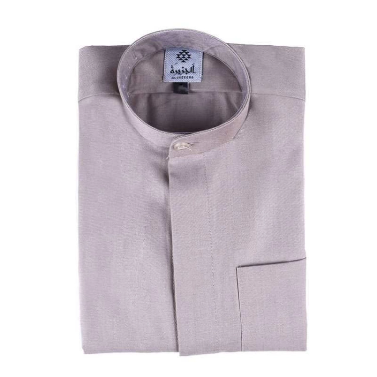 Picture of Al Jazeera Light Beige Winter Dishdasha For Youth (With Name Embroidery)