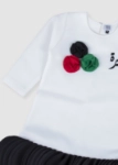 Picture of Dress With Three Flowers For Girls (With Black Name Embroidery Option)