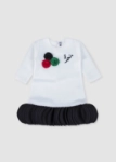 Picture of Dress With Three Flowers For Girls (With Black Name Embroidery Option)
