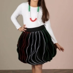 Picture of Black Wavy Skirt For Girls