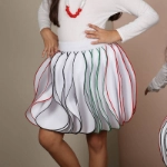 Picture of White Wavy Skirt For Girls