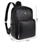 Picture of Grey Leather Maternity Backpack With Changing Pad Travel (With Name Embroidery)