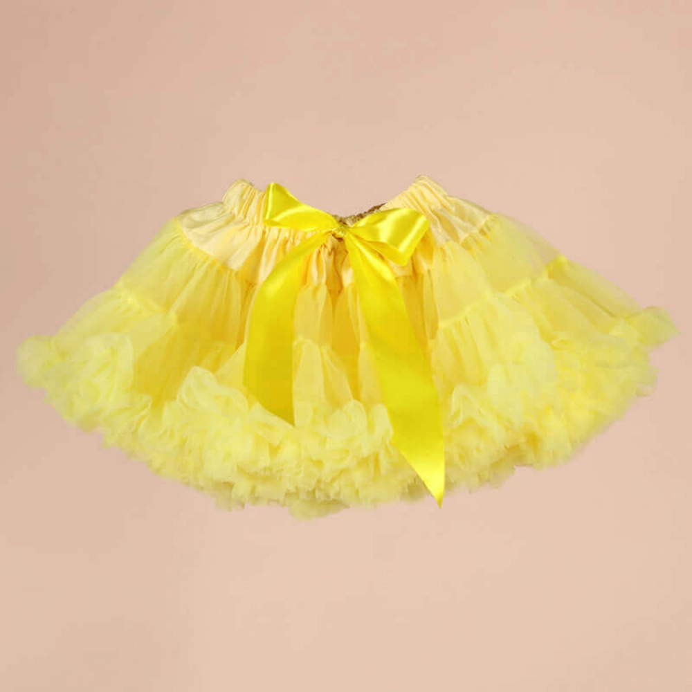 Picture of Yellow Fluffy Skirt For Girls