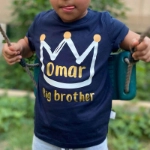Picture of Navy Blue T-Shirt With Crown (With Name Printing Option)
