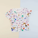 Picture of White T-Shirt With Color Spots (With Name Printing)