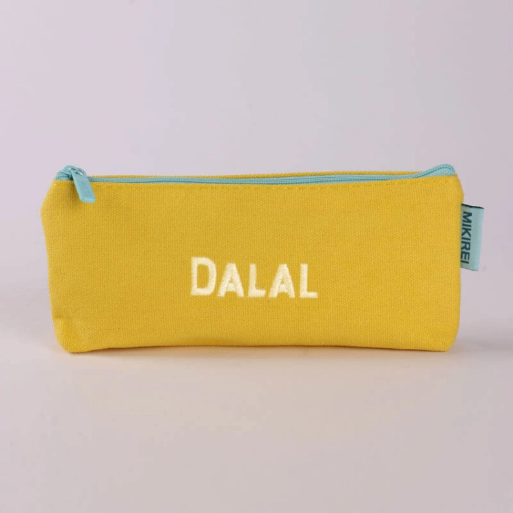 Picture of Yellow Stationery Pouch (With Name Embroidery)