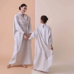 Picture of Beige Daraa With Shawl For Girls