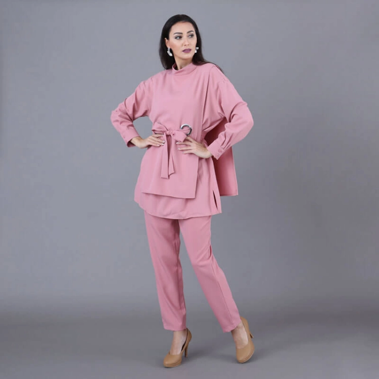 Picture of Pink Set With Belt For Women