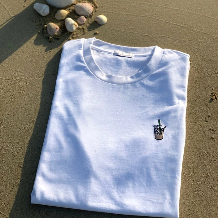 Picture of Iced Coffee Design Slim Fit T-Shirt