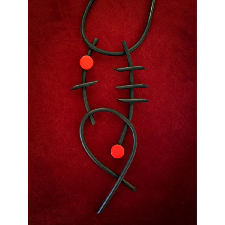 Picture of Black And Red Necklace From Lulwa Al Khattaf