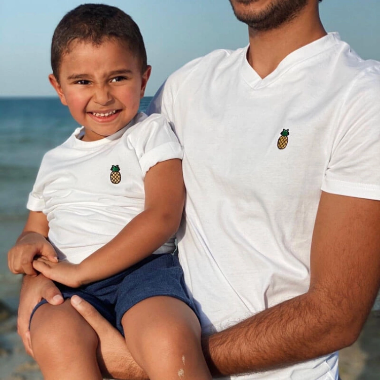 Picture of Pineapple Design Slim Fit T-Shirt (Father And Son Collection)