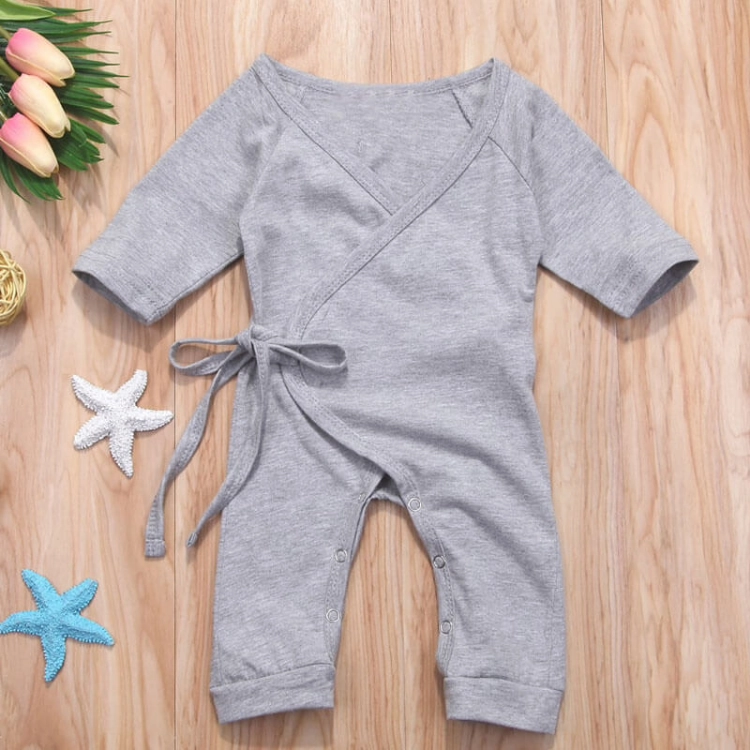 Picture of Grey Jumpsuit With Wings For Babies (With Name Embroidery)