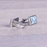 Picture of Silver Cufflink With Shiny Squares