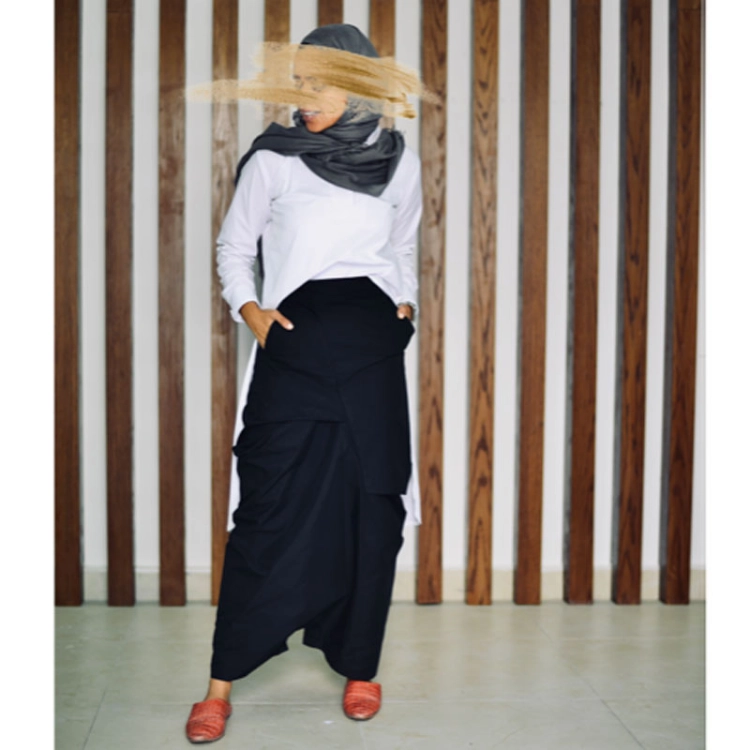 Picture of Black Yogi Pants From Lulwa Alkhattaf