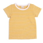 Picture of Striped Yellow Cotton T-shirt For Kids