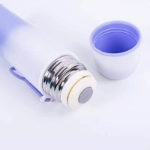 Picture of 450 ML White and Purple Hot and Cold Beverage Bottle with Cups (With Name Printing Option)
