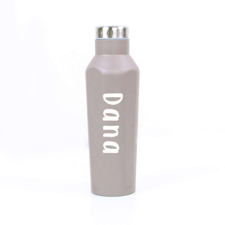Picture of 500 ML Brown Hot and Cold Beverage Conical Bottle (With Name Printing)