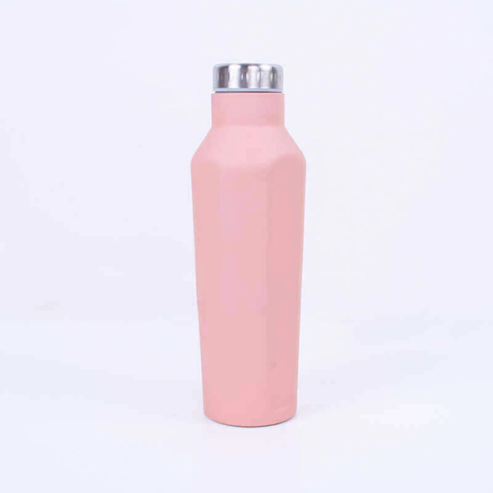 Picture of 500 ML Pink Hot and Cold Beverage Conical Bottle (With Name Printing)