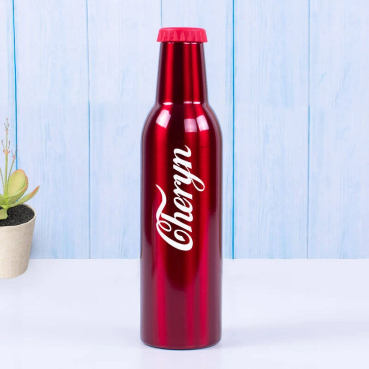 Picture of Red Hot and Cold Water Bottle 500ml (Soda Design) (With Name Printing)