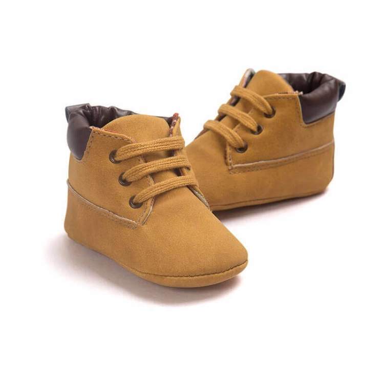 Picture of Brown Shoes With Laces For Babies (With Name Printing)