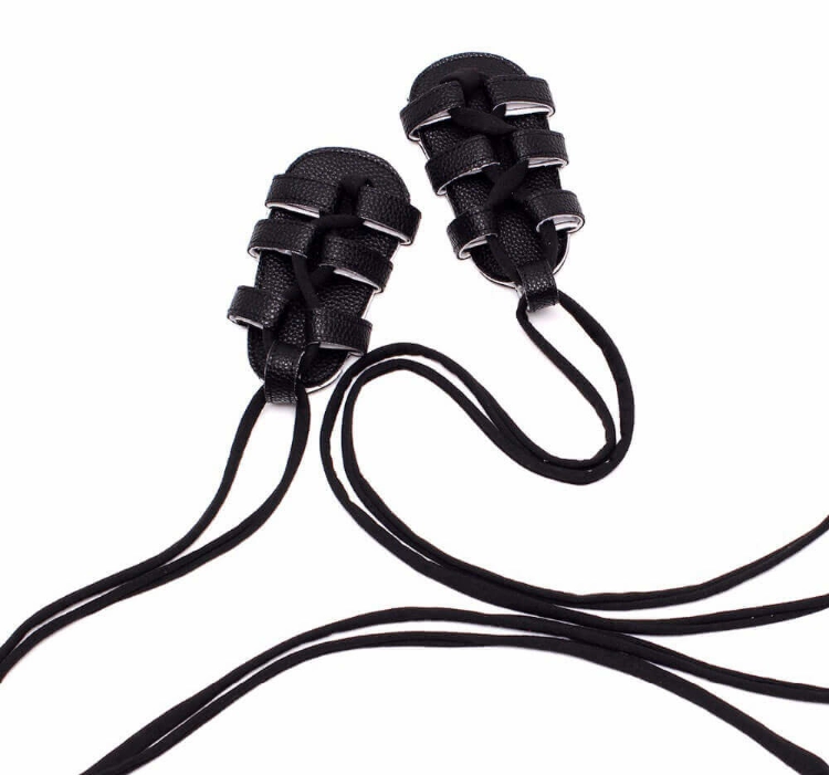 Picture of Black Roman Sandals For Girls