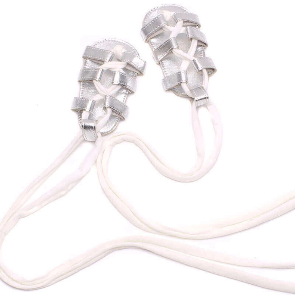 Picture of Silver Roman Sandals For Girls