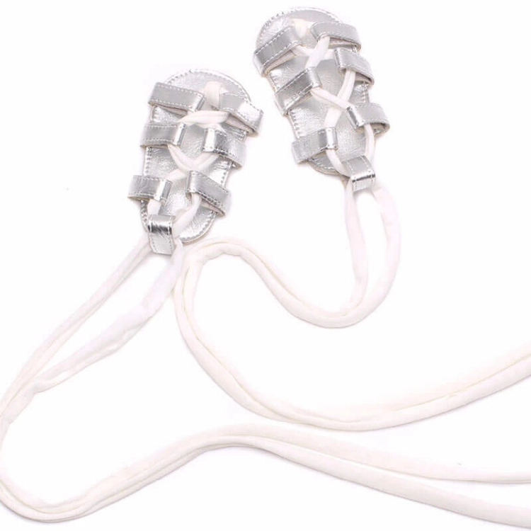 Picture of Silver Roman Sandals For Girls