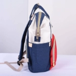 Picture of Beige And Red Maternity Bag For Baby Care (With Name Embroidery)