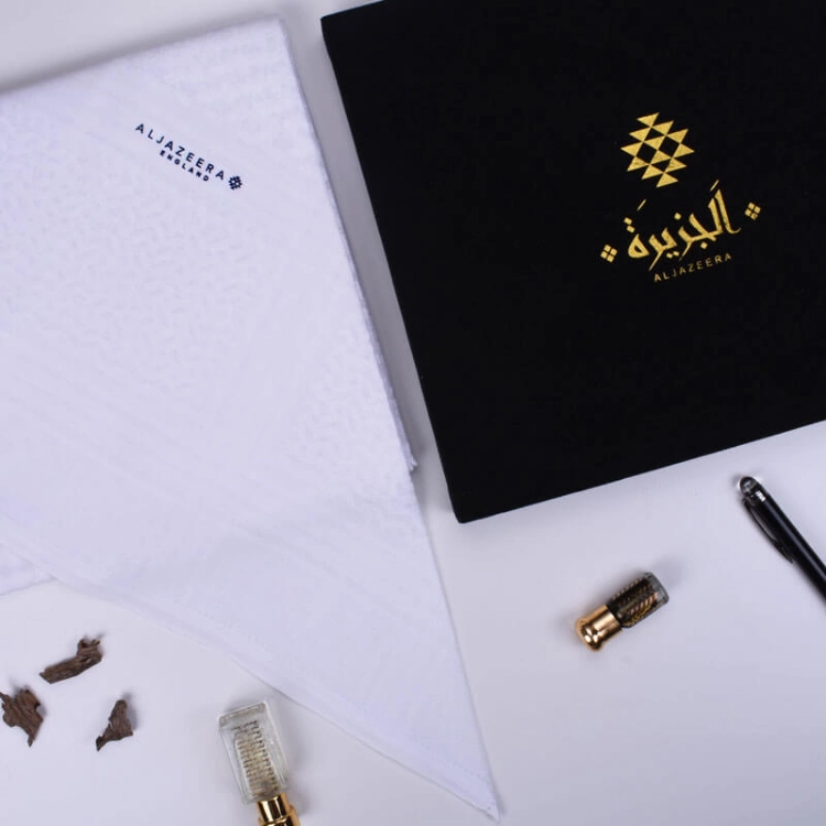 Picture of Super English White Shemagh Al Jazeera For Men