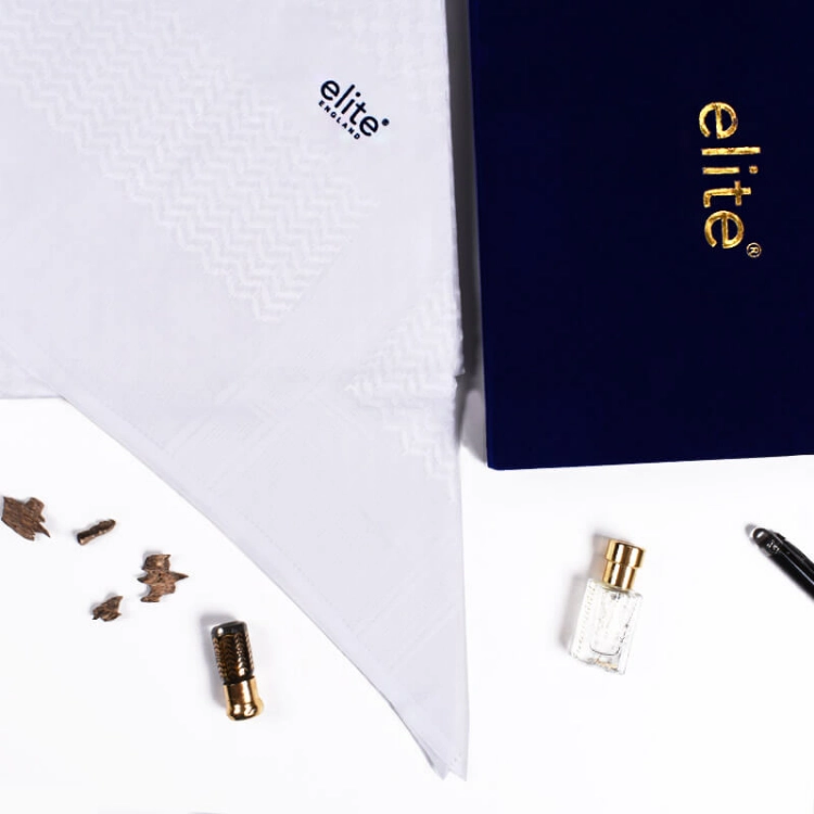 Picture of Super English White Shemagh Elite For Men