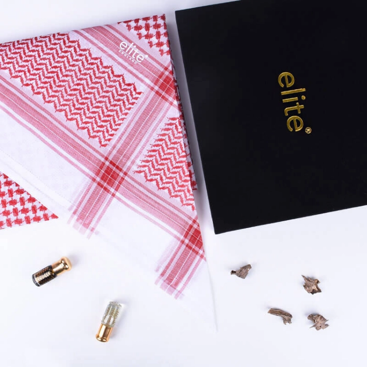 Picture of Super English Red Shemagh Elite For Men