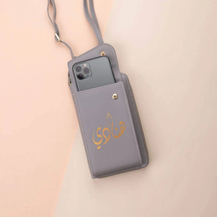 Picture of Grey Handbag For Women (With Name Printing)