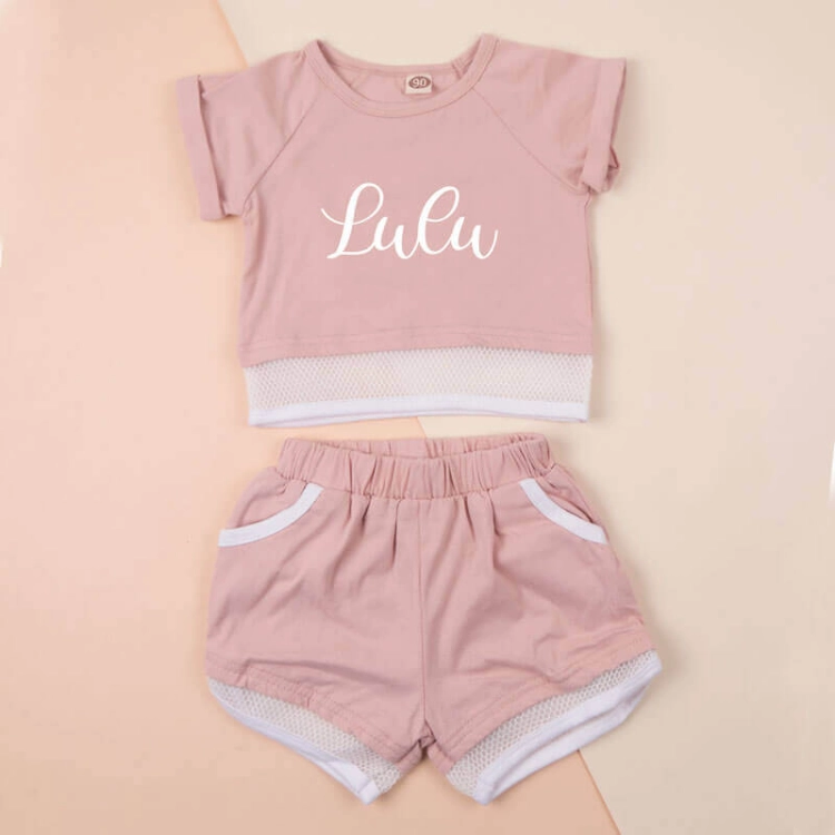 Picture of Pink Tracksuit Set For Girls (With Name Printing Option)