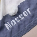 Picture of Pink And Grey Rabbit Blanket For Babies (With Name Embroidery Option)