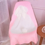 Picture of Pink And Grey Rabbit Blanket For Babies (With Name Embroidery Option)