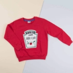 Picture of Red Pullover For Kids - Ketchup Design (With Name Printing)