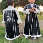 Picture of Jet Black Winter Furwa For Kids (With Name Embroidery)
