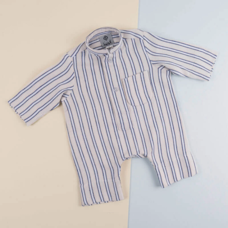 Picture of Yellow Sleeping Al Jazeera Dishdasha For Newborn (With Name Embroidery)