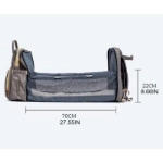 Picture of Black Maternity Bag With Deployment Crib For Baby Care (With Name Embroidery Option)