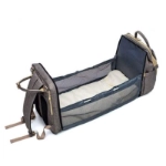 Picture of Black Maternity Bag With Deployment Crib For Baby Care (With Name Embroidery Option)