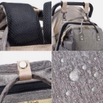 Picture of Black Maternity Bag With Deployment Crib For Baby Care (With Name Embroidery Option)