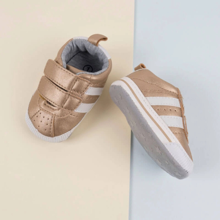 Picture of Gold Stripes Shoes For Baby