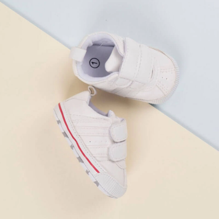 Picture of White Stripes Shoes For Baby